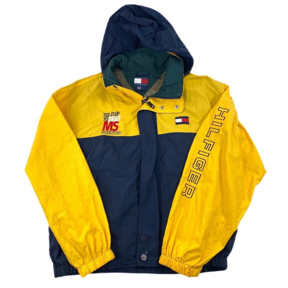 Tommy Hilfiger Golf Vintage 1999 Golf Classic Beat MS Windbreaker Jacket Sz L